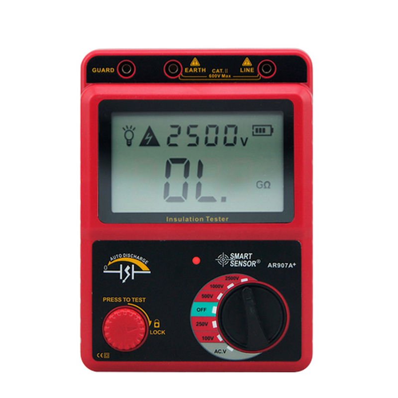 SMART Sensor AR907 AR907A+ Megohmmeter Digital High voltage insulation resistance tester