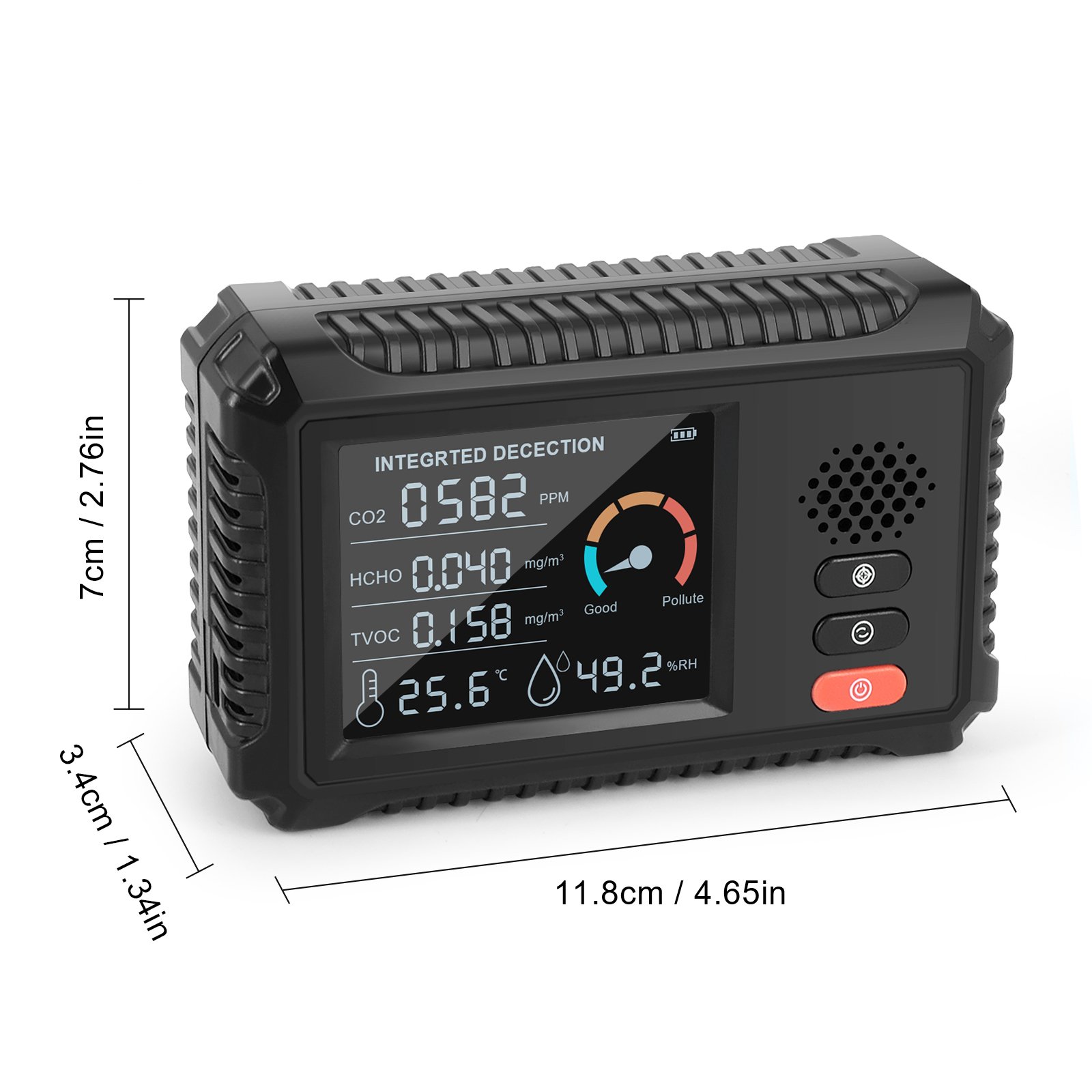 Hedao HLW-101 Indoor 5 In 1 Air Quality Detector Gas Analyzer Tester Air Quality monitor HCHO/Tvoc/CO2/Temp/humidity
