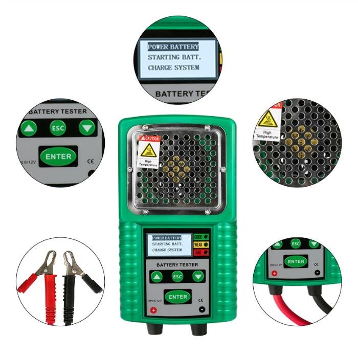 New DY226A 6V 12V Car Battery Tester 3 in 1 Traction DC Power Load Starting Charge CCA Test Automotive Battery Analyzer Tool