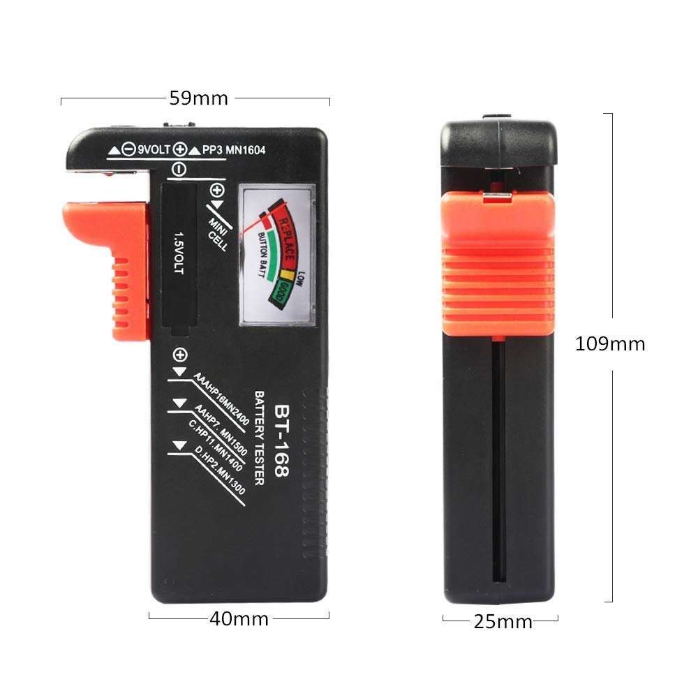 CHRT Small Button Cell Universal LCD Digital Battery Tester Volt Checker for All Household Batteries