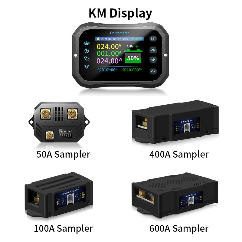 KM160F 600A Wifi Battery Meter Capacity Indicator Tester App remote control Coulomb Voltmeter Ammeter Real-time battery tracking