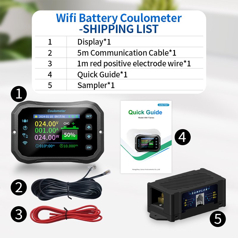 KM160F 600A Wifi Battery Meter Capacity Indicator Tester App remote control Coulomb Voltmeter Ammeter Real-time battery tracking
