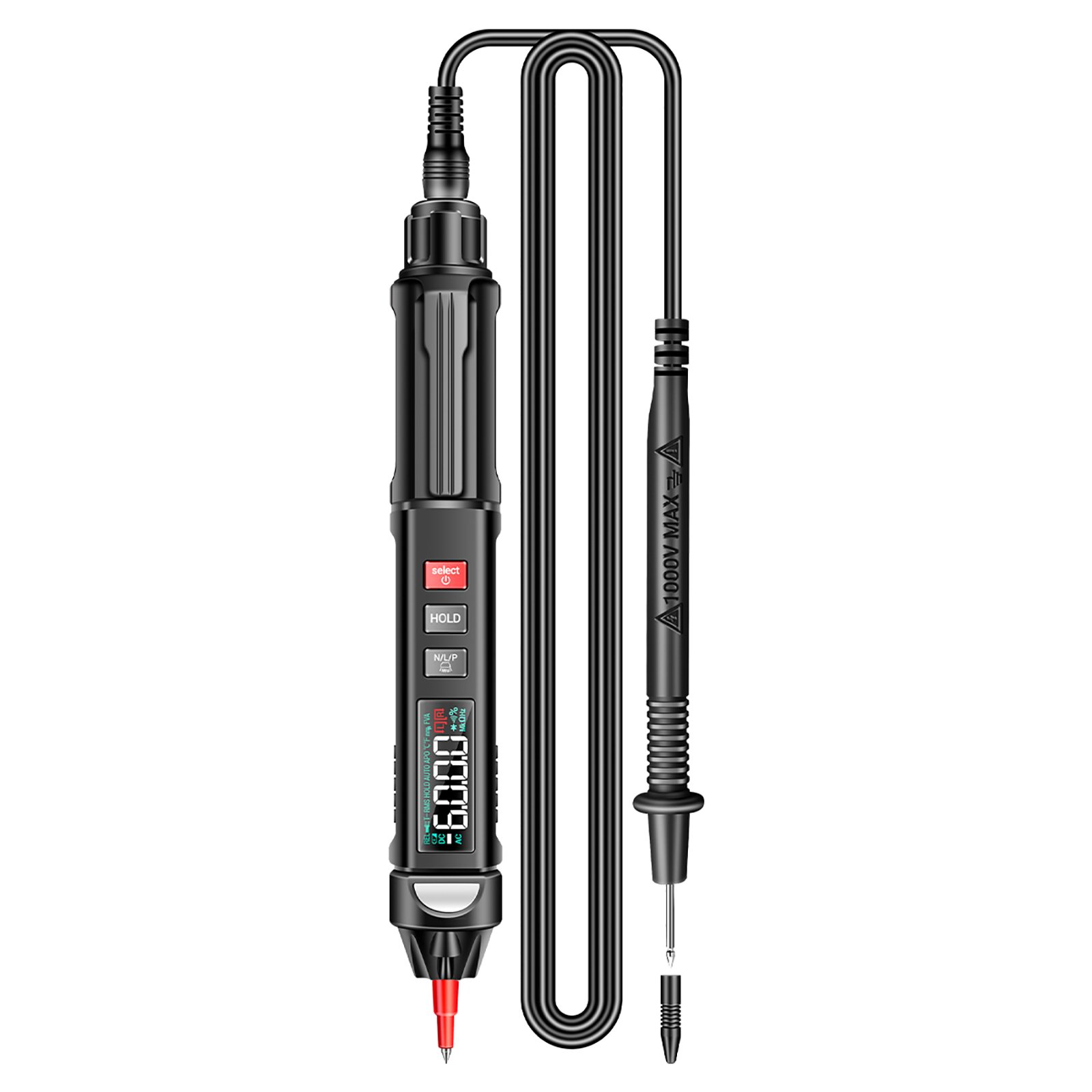 ANENG A3009 Mini Pen Multimeter with Voice Broadcast 6000 Counts Voltmeter VA Reverse LCD Display Flashlight NCV Tester