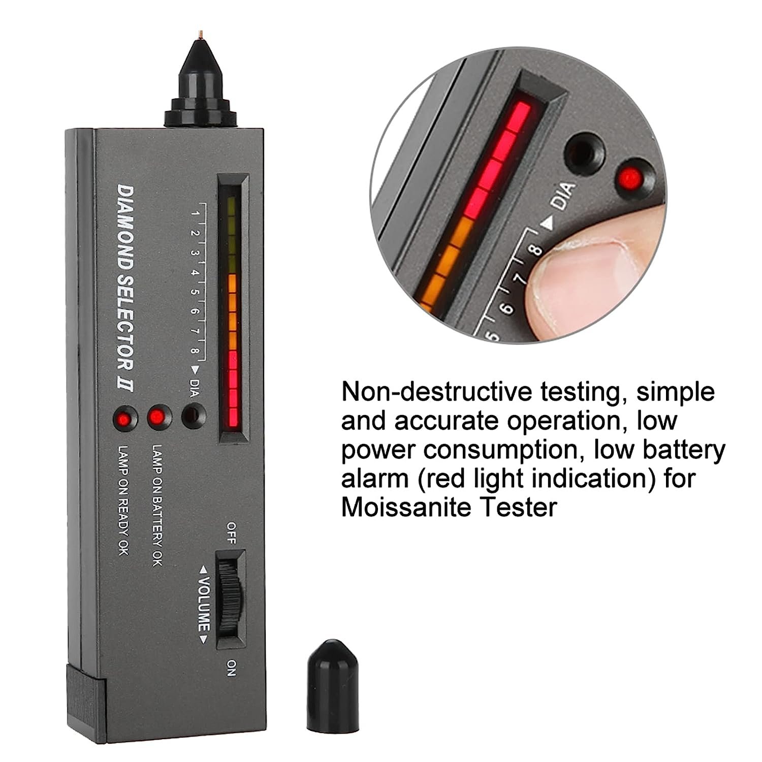 Professional Jewelry Diamond Tester Practical Jewelry Diamond Selector Moissanite Tester Portable Testing Tool Set