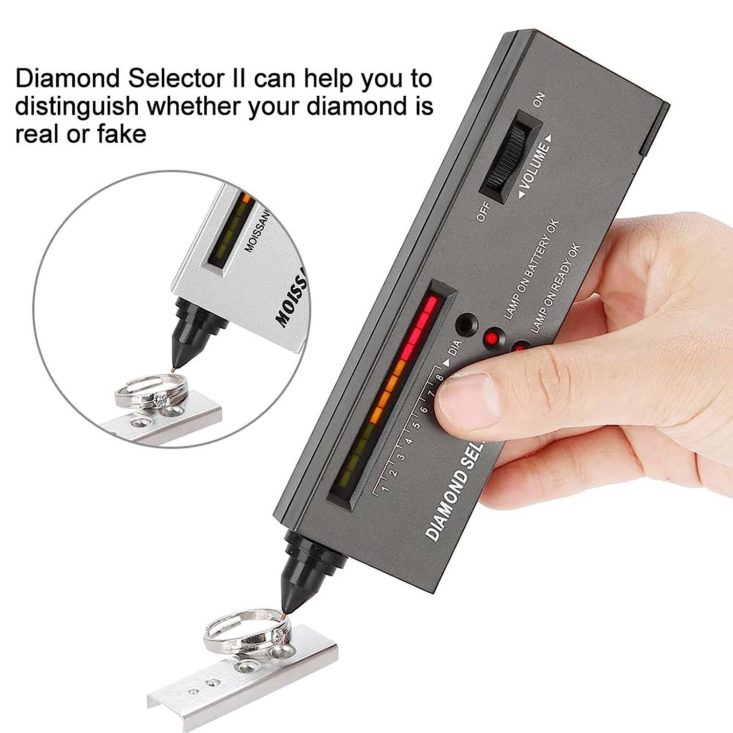 Professional Jewelry Diamond Tester Practical Jewelry Diamond Selector Moissanite Tester Portable Testing Tool Set