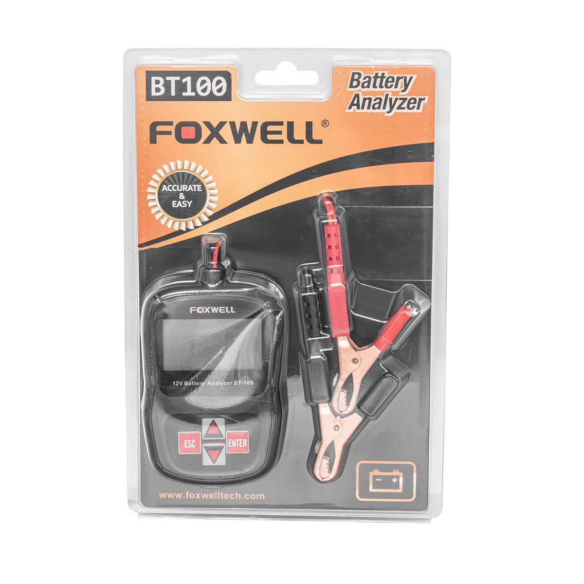 12V Universal Battery Tester Analyzer Foxwell BT100 Automotive Battery Tester Detect Diagnostic Equipement with Cheap Price
