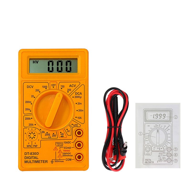 DT-830B Digital Multimeter Digital Voltmeter Ammeter Handheld Multimeter Voltmeter Ammeter without battery