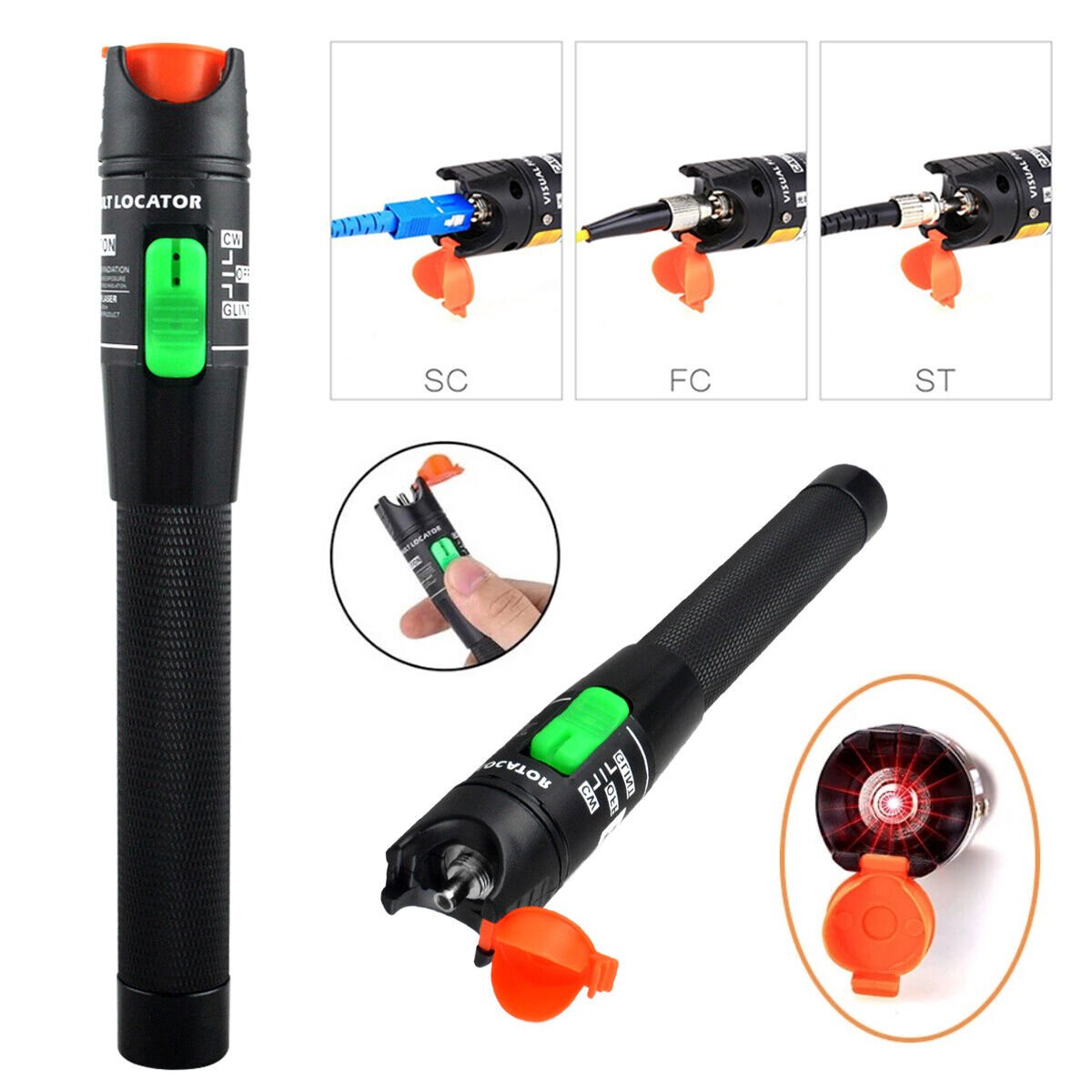 Original Factory High Quality 5mW 10mW 20mW 30mW 50mW Fiber Tools Red Laser Light Pen Tester Detector Fiber Fault Locator