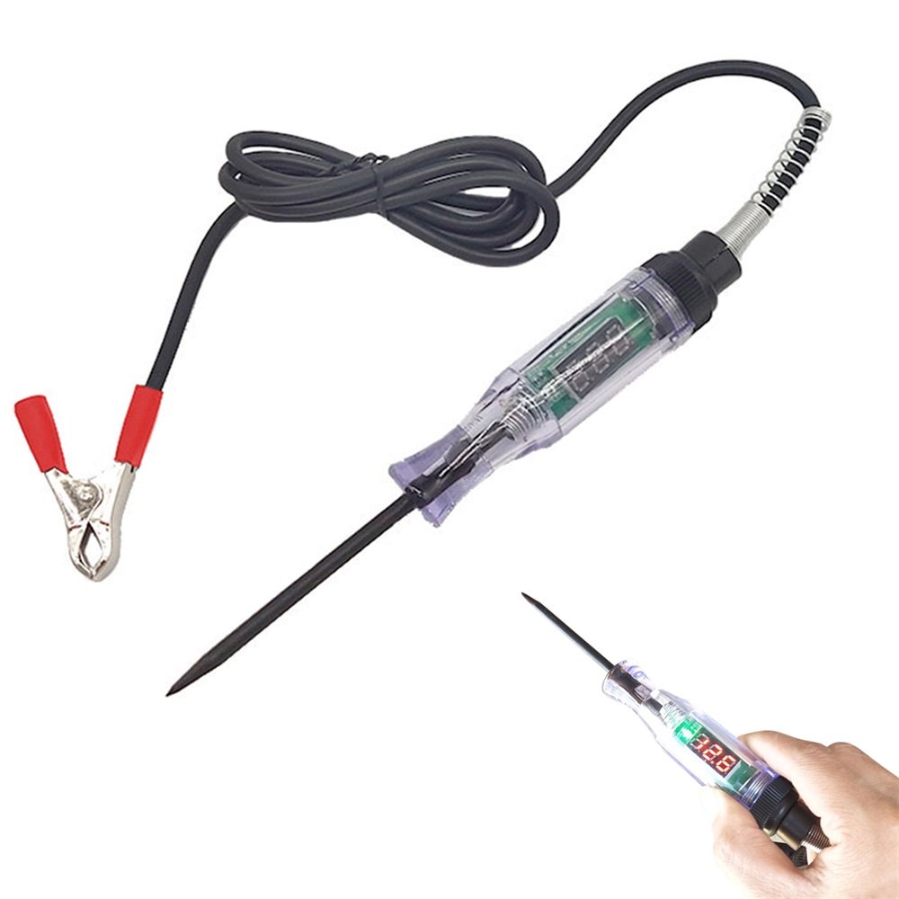 3-36V DC Car Truck Voltage Circuit Tester Digital Display Electric Pen Probe Pen Light Bulb Automobile Diagnostic Tools