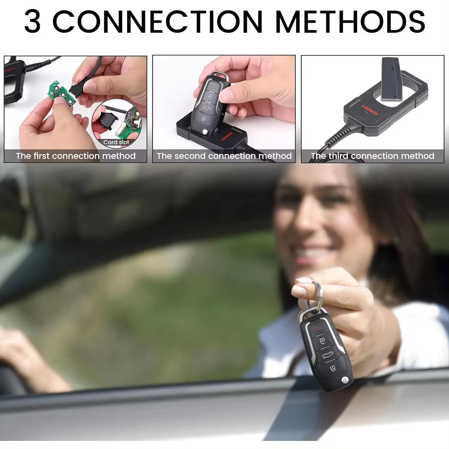 Launch X431 Key Programmer Remote Maker with Super Chip and 4 Sets of Smart Keys work with Launch Super Chip