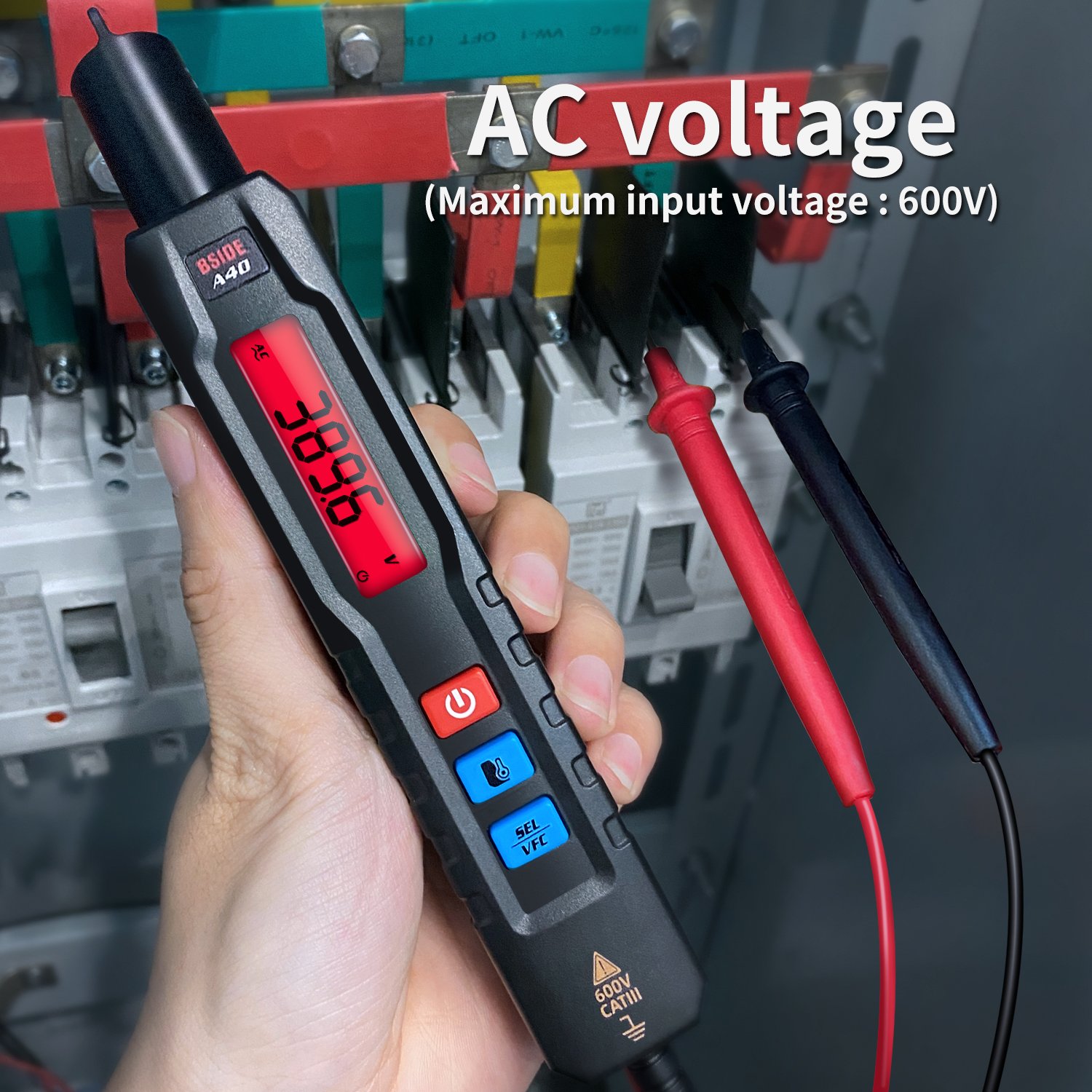 BSIDE A40 digital multimeter with Temperature measuring electroprobe Intelligent multimeter test pen