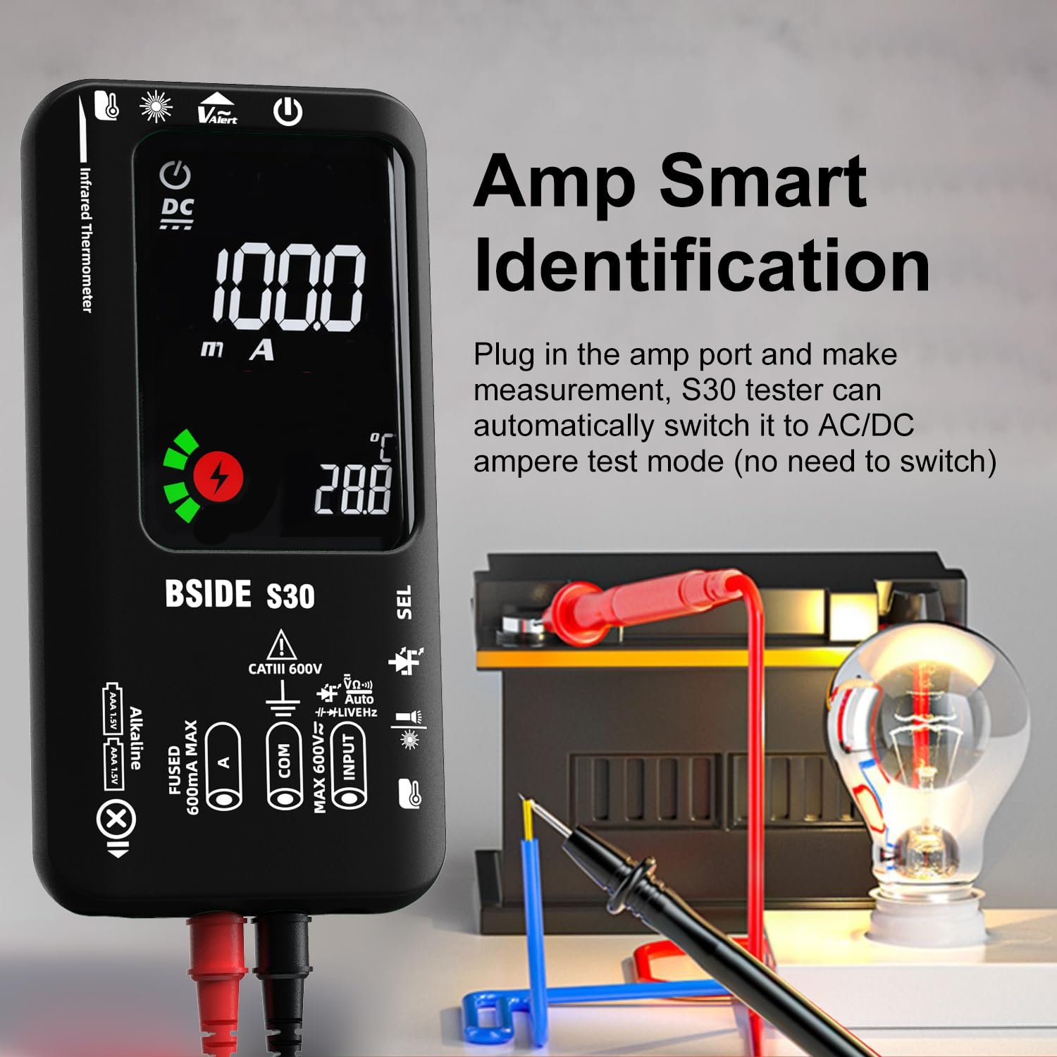 Portable professional tester multimeter multi meter electronics digital DC & AC voltage multimeters