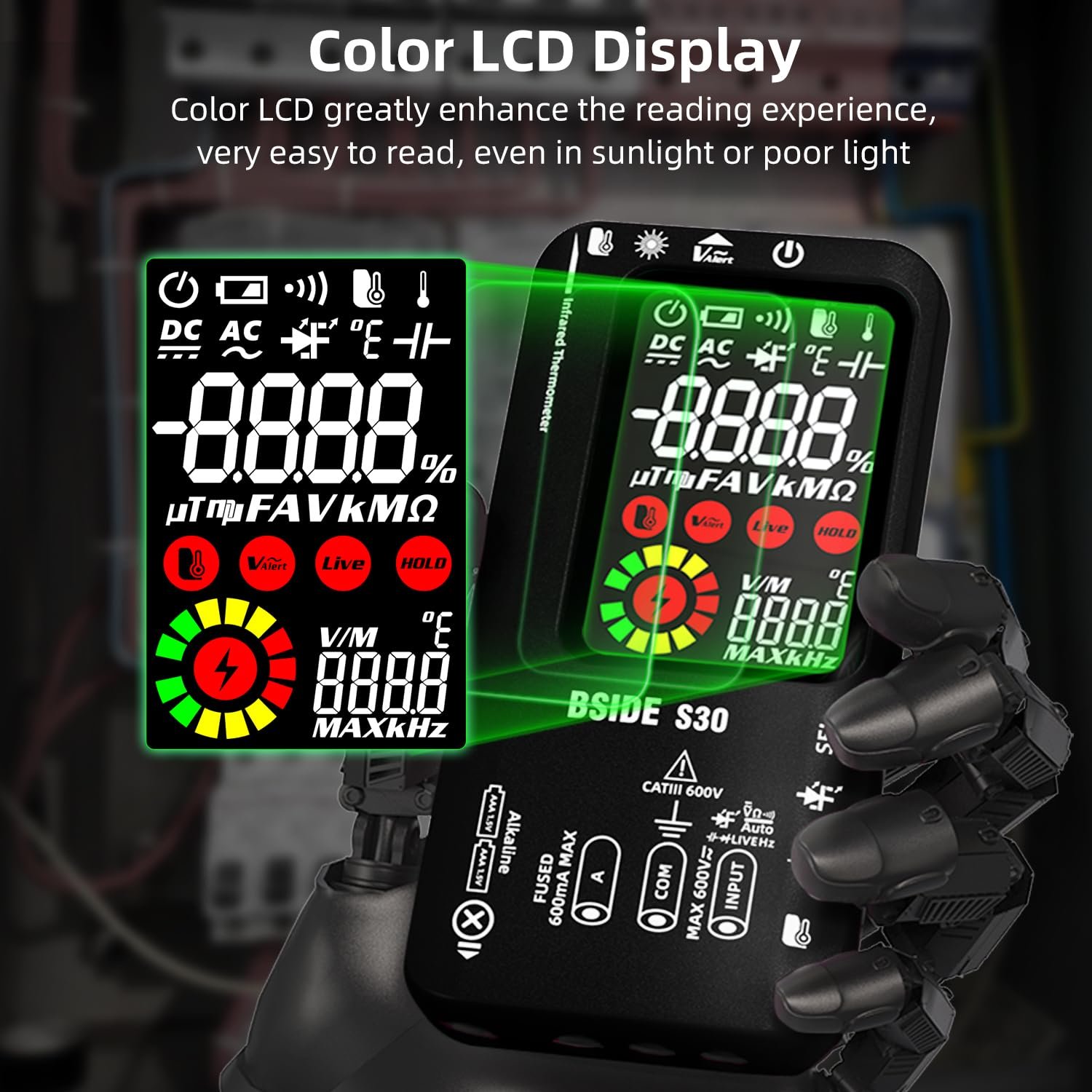 Portable professional tester multimeter multi meter electronics digital DC & AC voltage multimeters