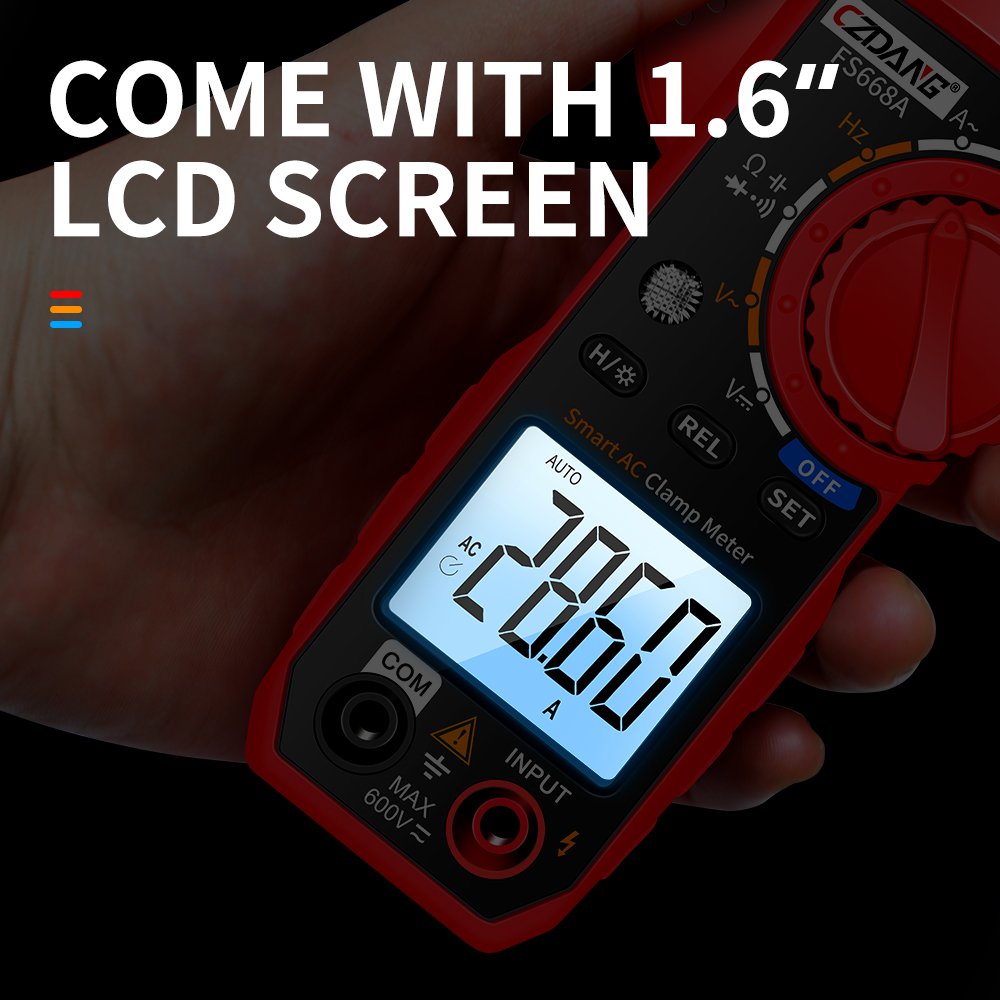 Measurable DCV ACV ACA Ohm Capacitance Hz Diodes Continuity 3999 Digits Digital Clamp Meter Multimeter with NCV Detection