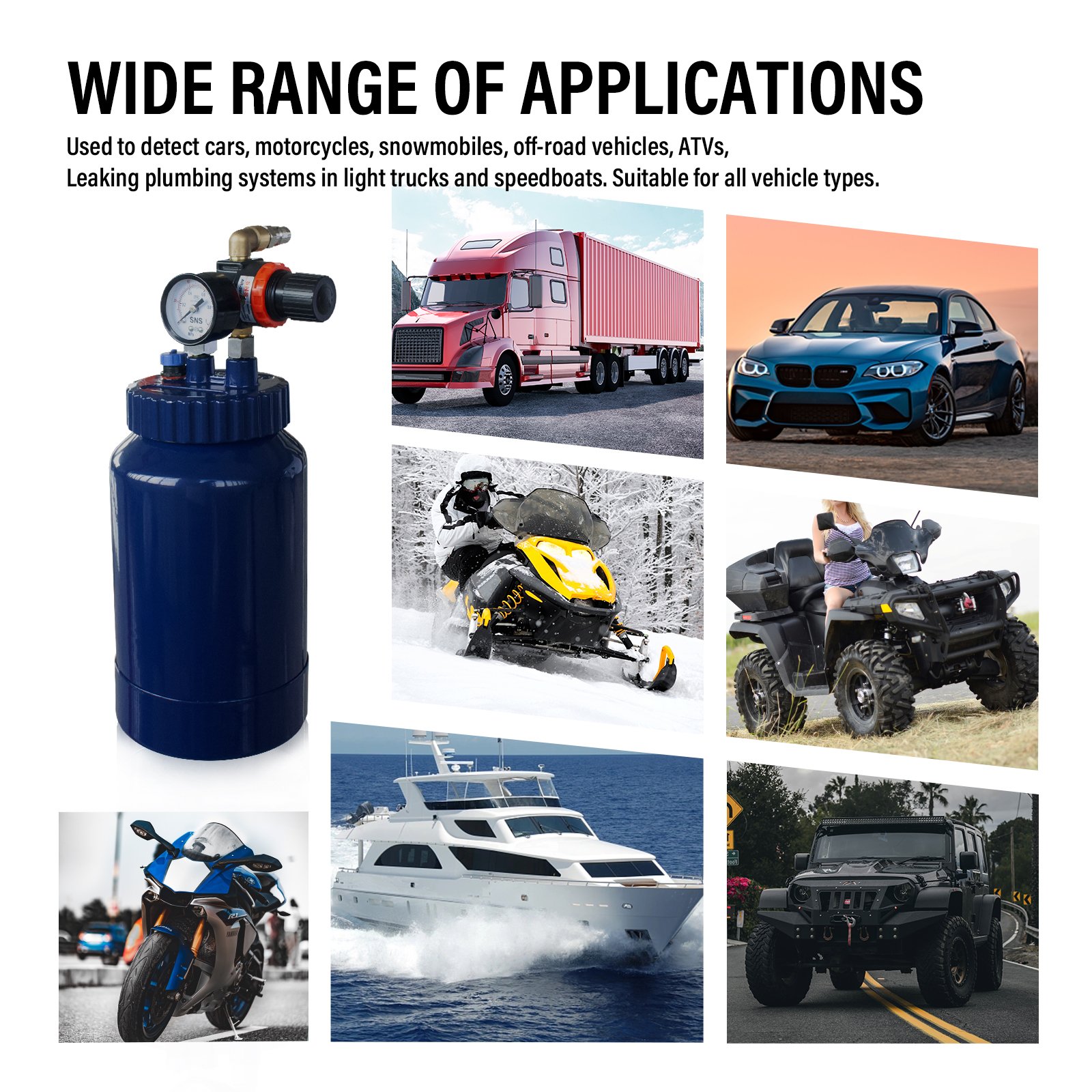 SD206 Smoke For Cars Leak testing equipment leak detector smoke machine auto Evap System Car Smoke Detection Tester pipe repair