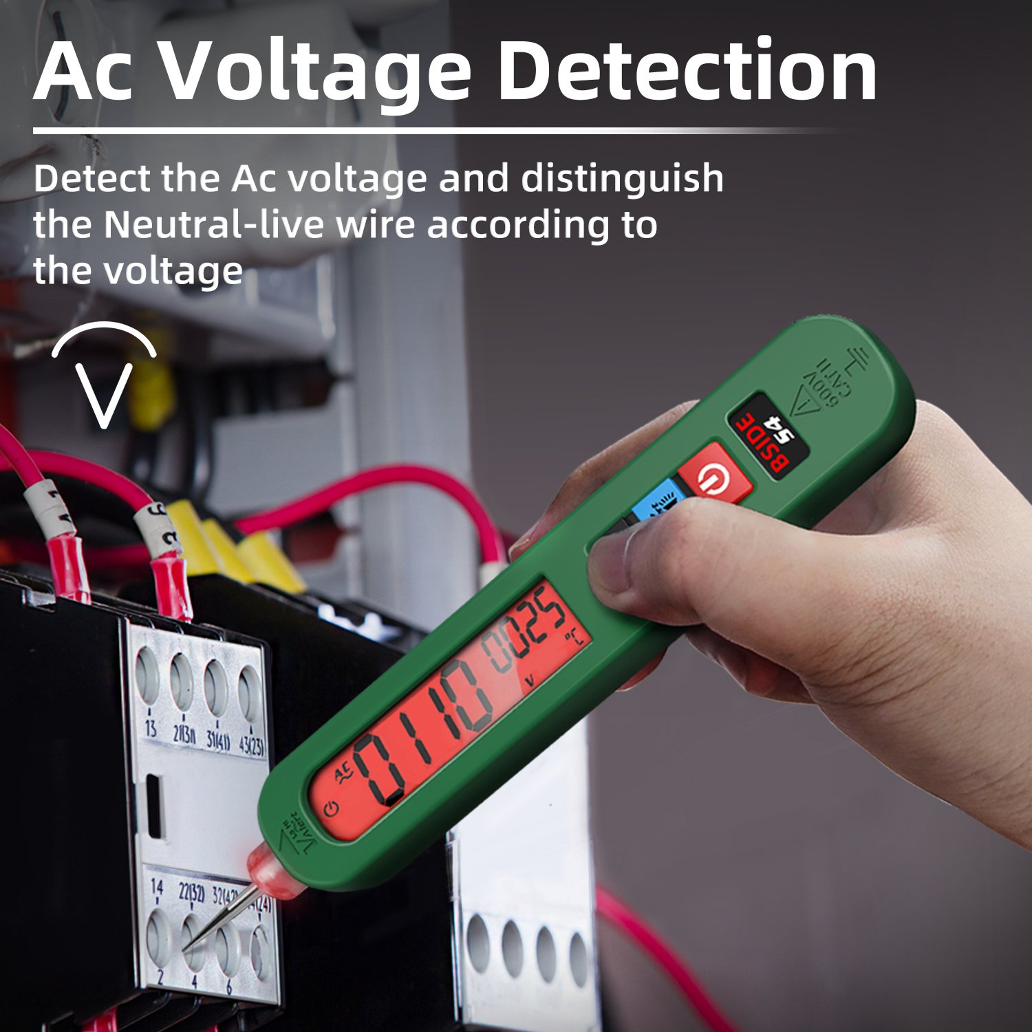 BSIDE S4 Multimeters Digital Tester Smart Pen-Type LCD Voltage Detector Monitor AC DC Ohm NCV Hz Continuity Meter 4000 Counts