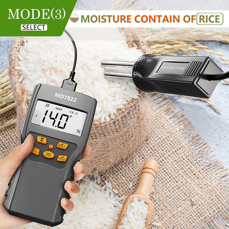 MD7822 Coffee moisture tester digital humidity tester hygrometer use for corn wheat rice bean peanut moisture tester
