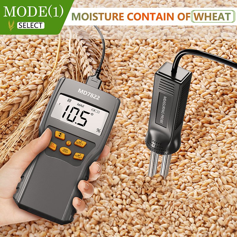 MD7822 Coffee moisture tester digital humidity tester hygrometer use for corn wheat rice bean peanut moisture tester