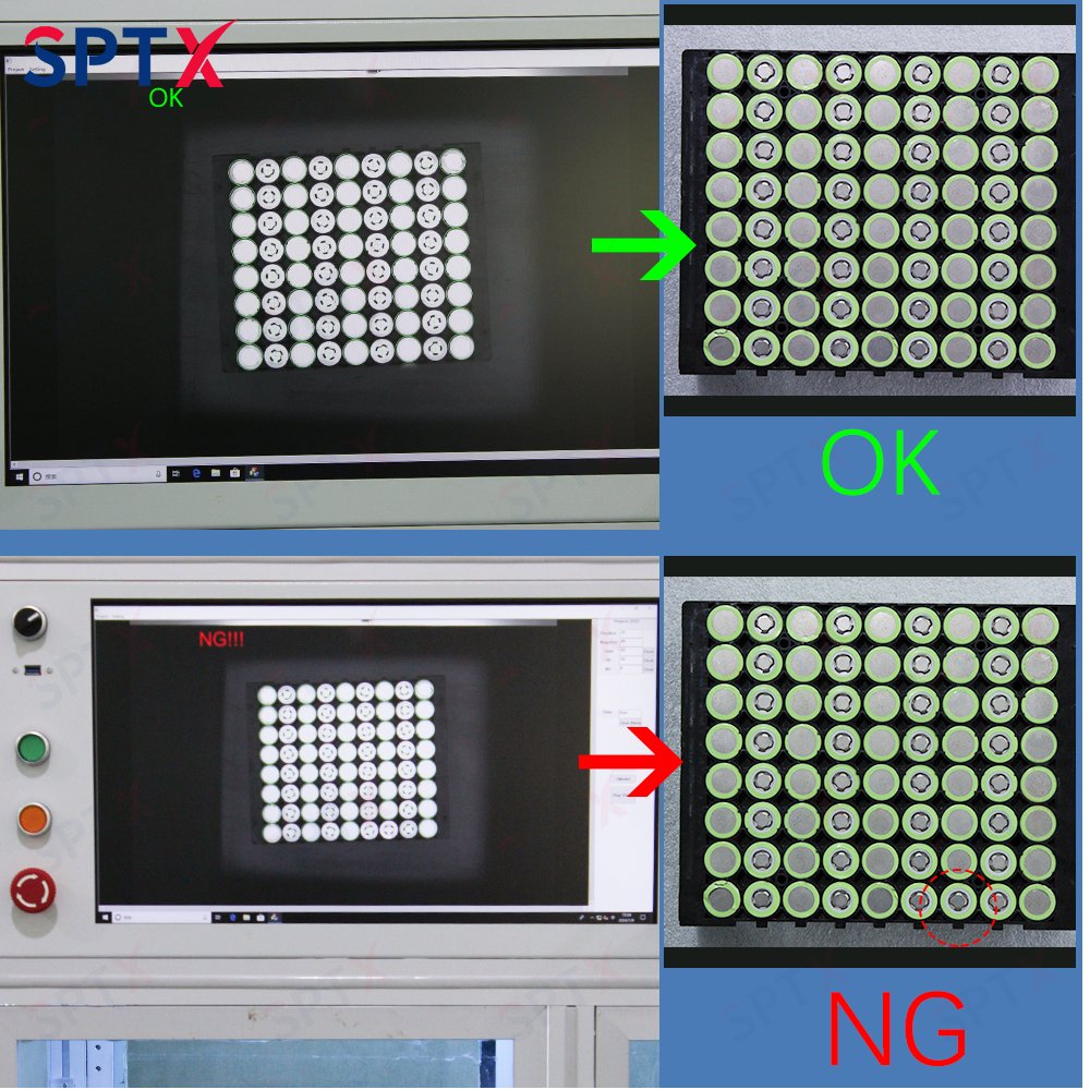 Cylindrical Battery Pack CCD Tester Visual Inspection Testing Machine Polarity Inspection Machine