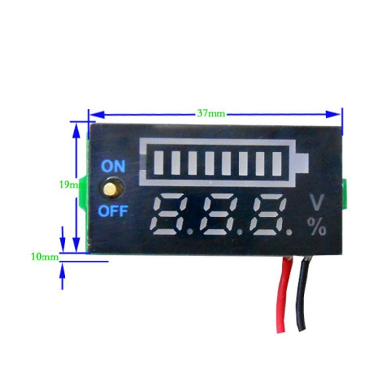 Dual LED Display 12V Car Lead Acid Battery Charge Tester Level Indicator Tester Lithium Battery Capacity Meter Tester