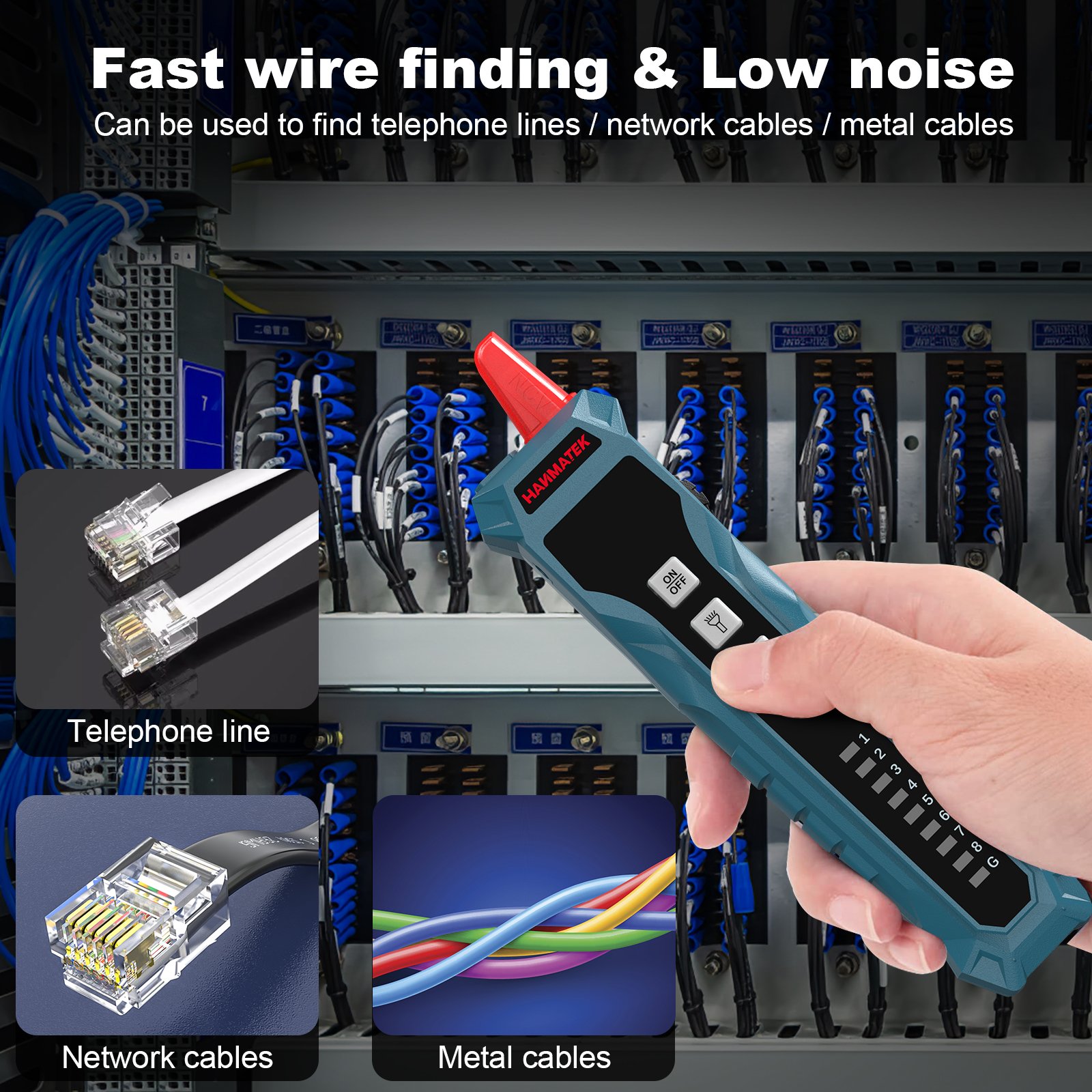 Line Finder Wire Tester Network Cable Diagnose Tester RJ45 RJ11 Multifunctional Intelligent Line Checker