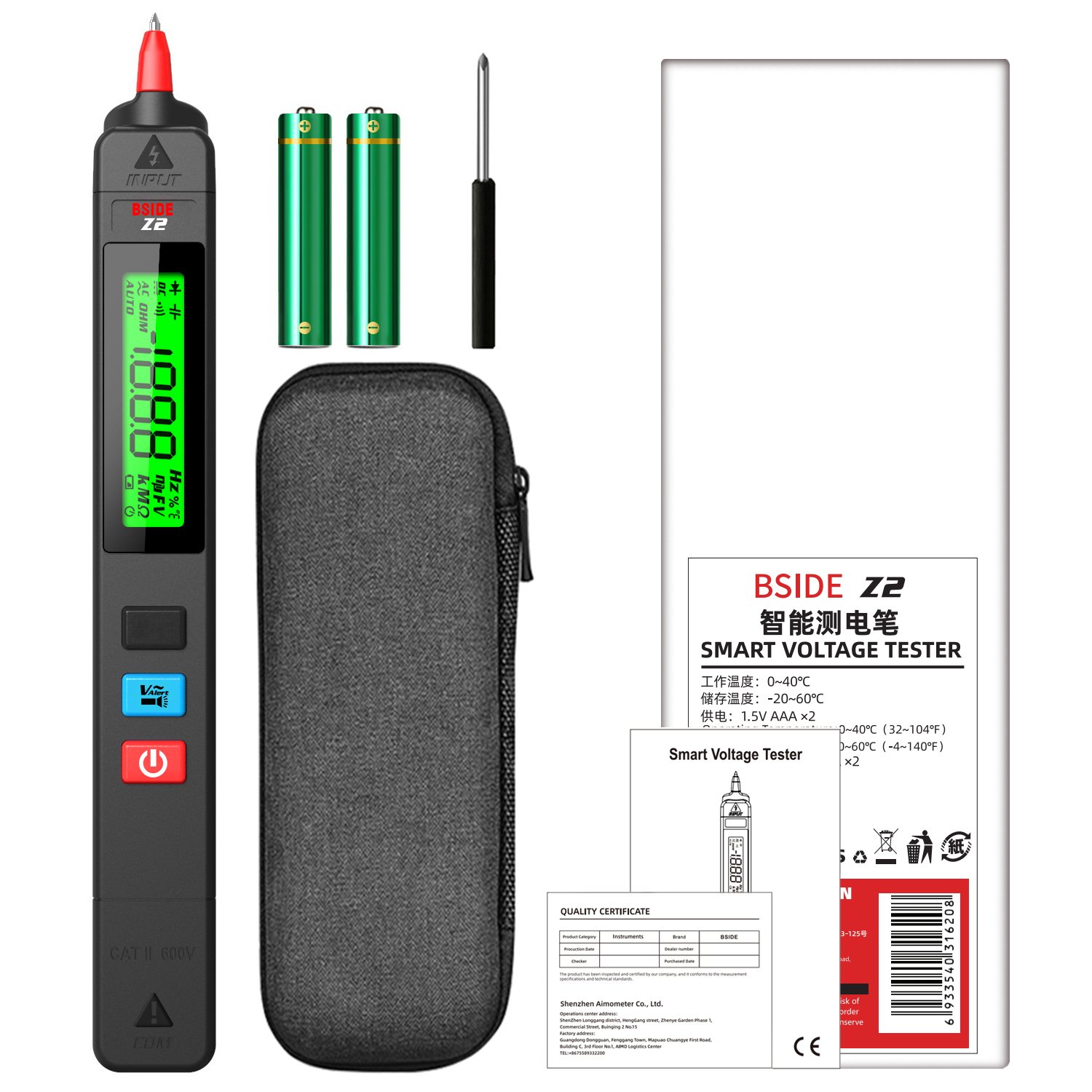 BSIDE Z2 intelligent induction pen high-precision digital display electrician repair circuit pen leakage detection