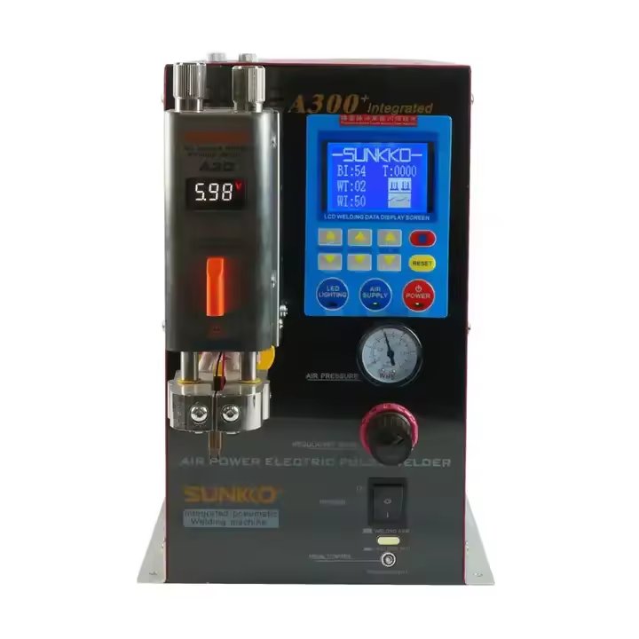 SUNKKO A300+ Pneumatic Battery Testers Transformer Pulse Spot Welding Machine for 18650 14500 Lithium Battery A+ Spot Welder