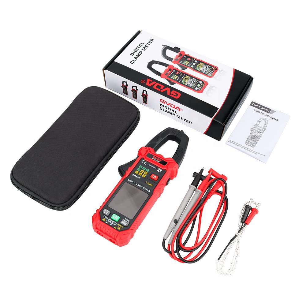 GVDA Inrush Clamp Meter 600A True RMS AC/DC Current Amp Meter Measures Current Voltage Temperature Capacitance Tester
