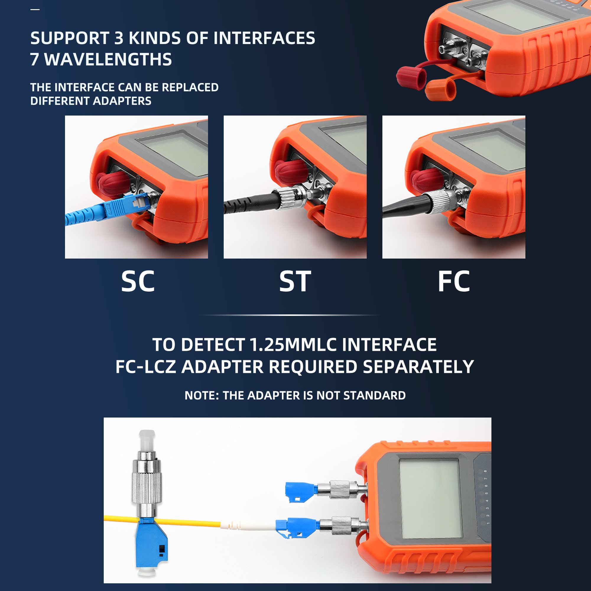 4 IN 1 Charging RJ45 Network Cable Tester 5mW Optical Power Meter Visual Fault Locator all-in-one machine Fiber Optic Multimeter