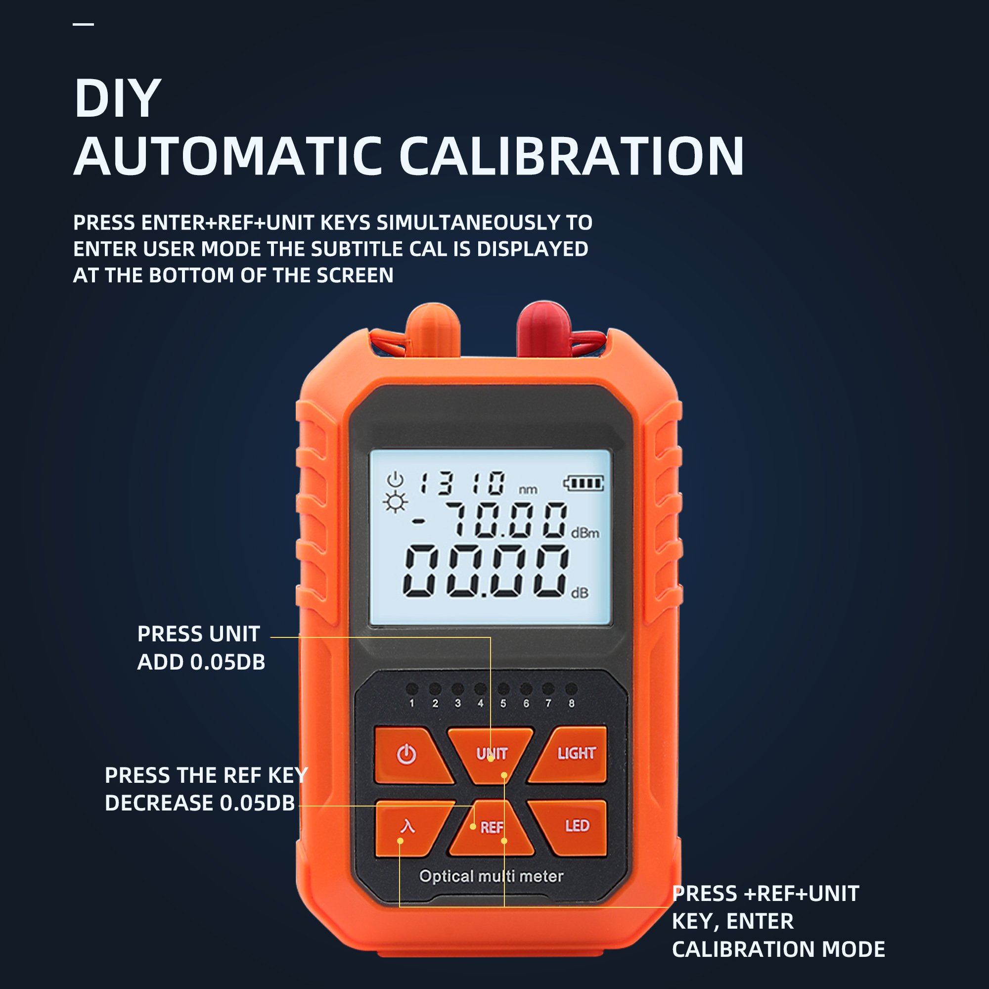 4 IN 1 Charging RJ45 Network Cable Tester 5mW Optical Power Meter Visual Fault Locator all-in-one machine Fiber Optic Multimeter