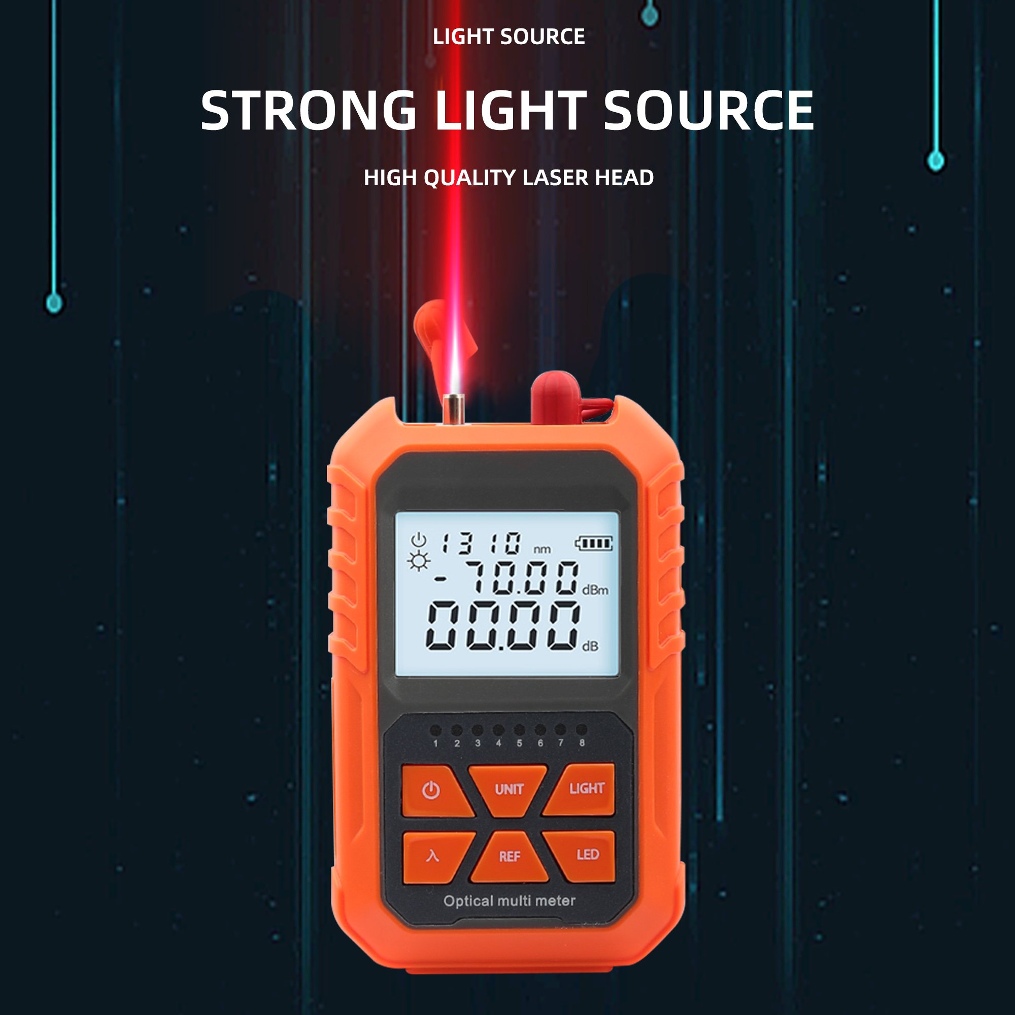 4 IN 1 Charging RJ45 Network Cable Tester 5mW Optical Power Meter Visual Fault Locator all-in-one machine Fiber Optic Multimeter