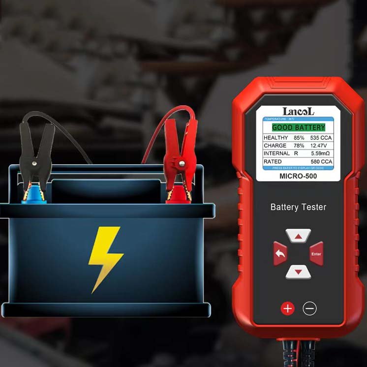 Lithium Lead Acid Battery Tester 12V 24V CCA 3Ah-360Ah Battery System Detect Auto Battery Analyze