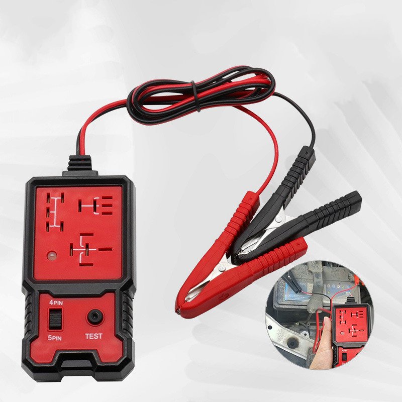 Automotive relay battery tester, four foot and five foot relay analyzer, automotive and motorcycle circuit battery repair tool