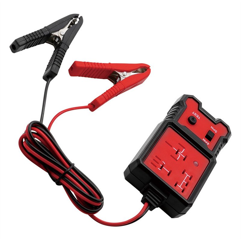 Automotive relay battery tester, four foot and five foot relay analyzer, automotive and motorcycle circuit battery repair tool