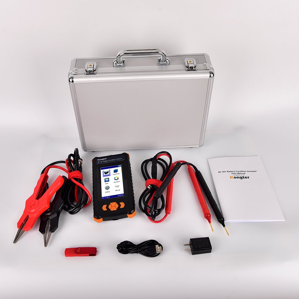 Kongter battery test for lead acid and nicd batteries in stationary or traction batteries maintenance