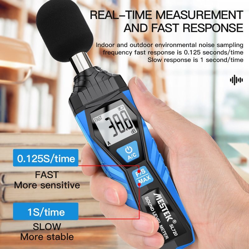 Digital Sound Meter SL720 High-precision Sound Decibel Monitor Office Noise Detection decibel Meter Tool 30-130dB Decibel Tester
