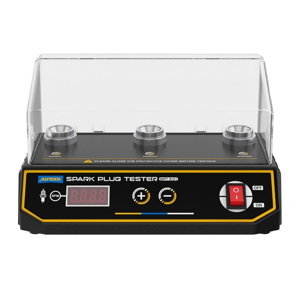 AUTOOL SPT301 Digital Small Engine Ignition Spark Plug Tester Checker Tool Adjustable Automotive Use Autozone Tool Battery Power