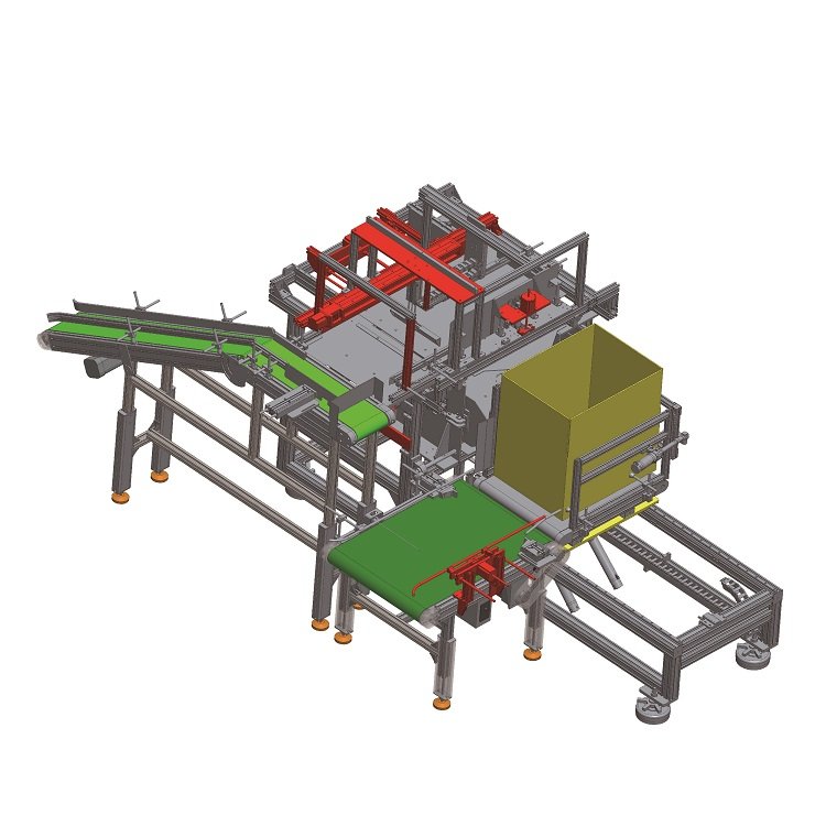 Automatically Package Line Solution with automatic Carton box filling and box package For Injection Molding Parts