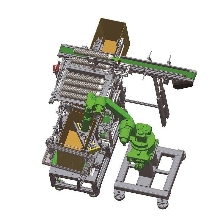 Automatically Package Line Solution with automatic Carton box filling and box package For Injection Molding Parts