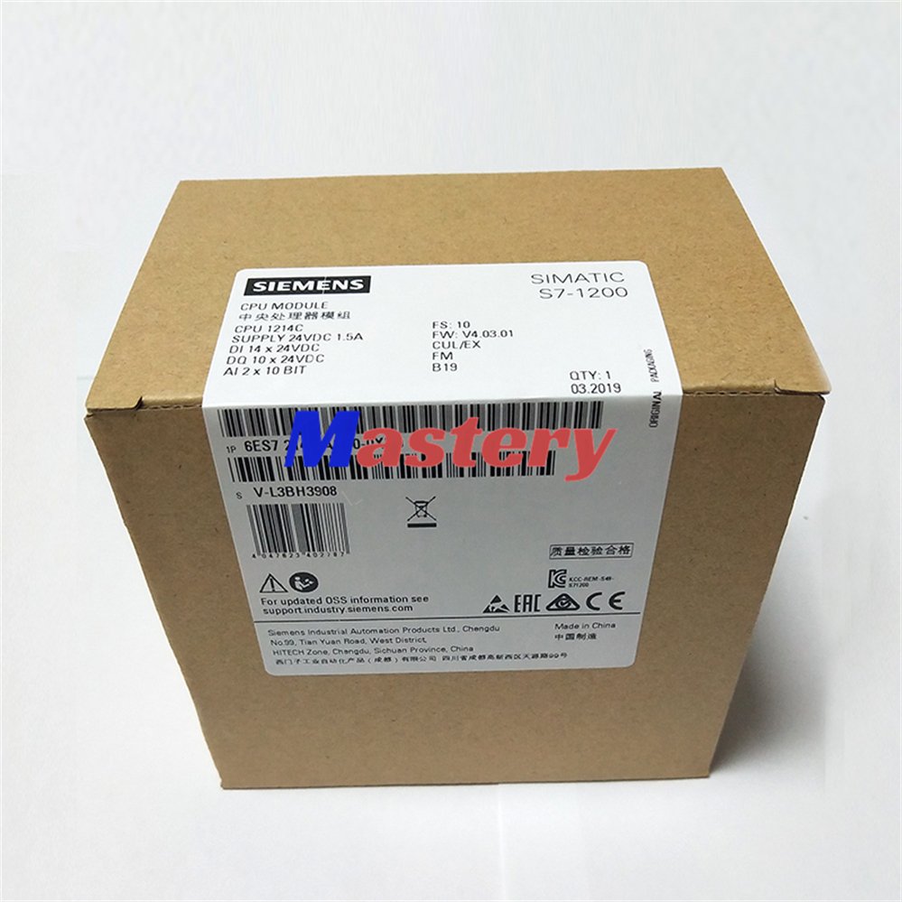 High quality plc pac and dedicated controllers, compact CPU module 6ES7214-1BG40-0XB0 PLC module 6ES72141BG400XB0