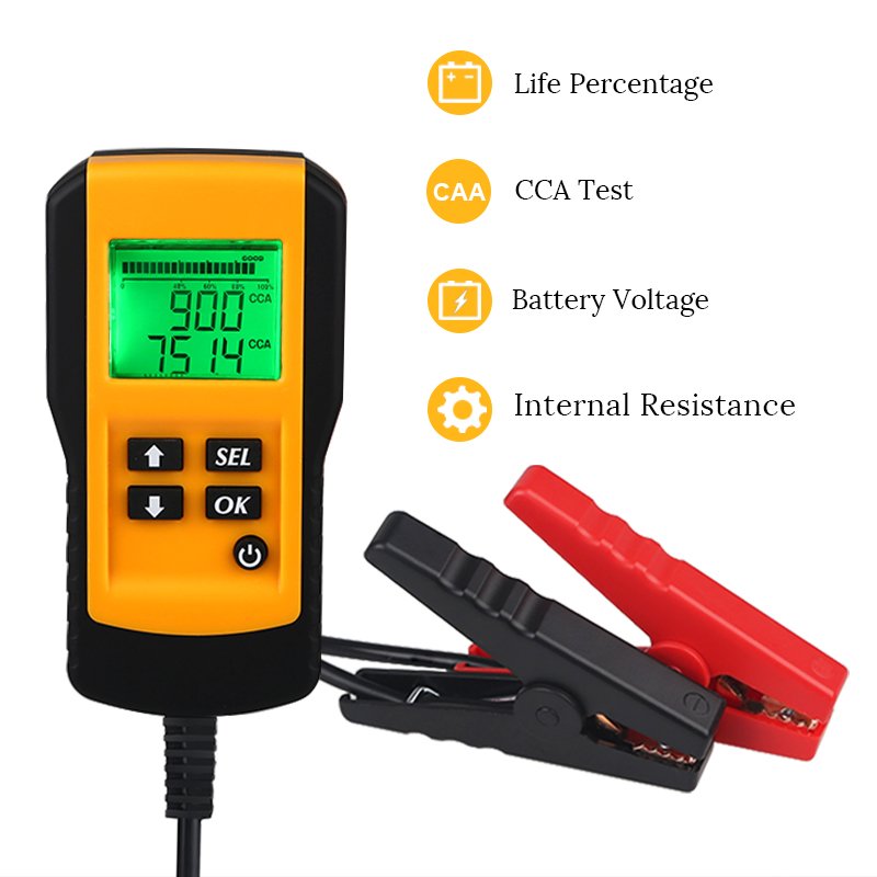 AE300 Automobile Battery Tester 12V Car Battery Life Tester Detector Internal Capacity Test Instrument Scanner Tool