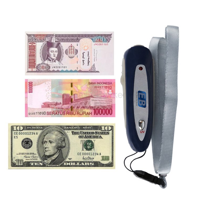 DC-128-3 2 in 1 Portable Money detector pen for universal currency Counterfeit testing Pen UV&MG banknote checker