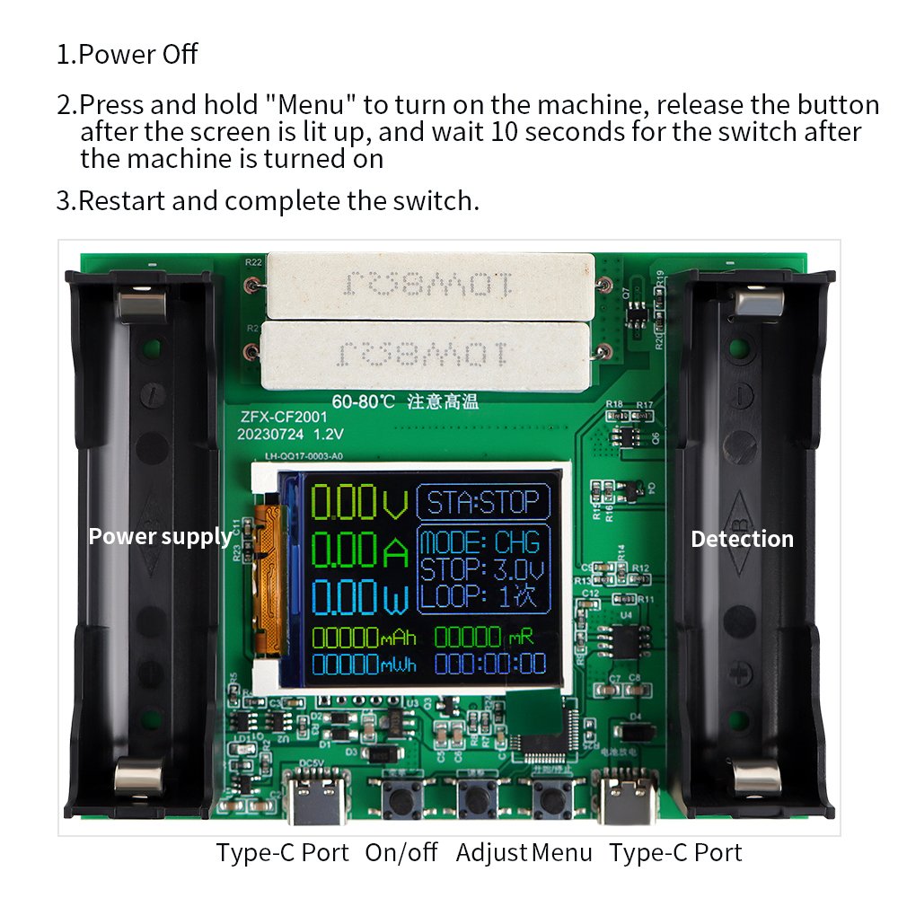 New Arrivals Battery Detector ZFX-CF2001 Multifunctional Battery Detector Lithium Battery Tester