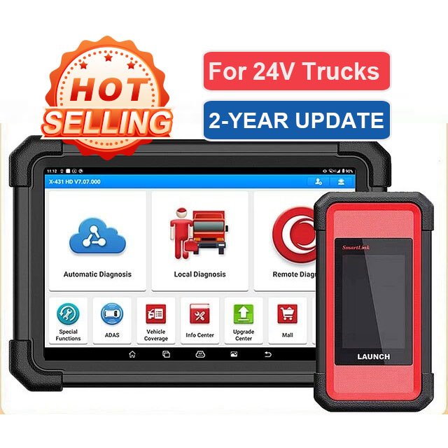 Launch X431 V+ SmartLink HD hd3 V for 24V heavy duty truck OBD2 Full System car diagnostic tool