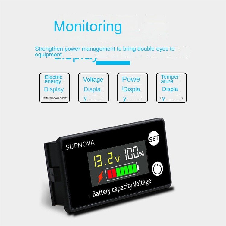 DC8V-100V Waterproof alarm Battery Tester LED Digital Voltmeter battery level indicator Battery Indicator Monitor