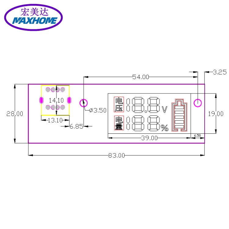 12-24V Voltmeter Digital Lithium-ion Lead-acid battery Capacity tester Voltmeter