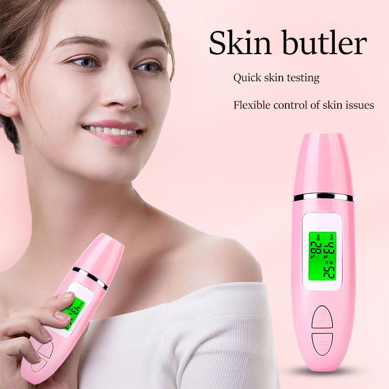 Hot-selling Custom Electric Skin Moisture Tester Household Digital Intelligent Skin Water And Oil Tester Fluorescent Detector