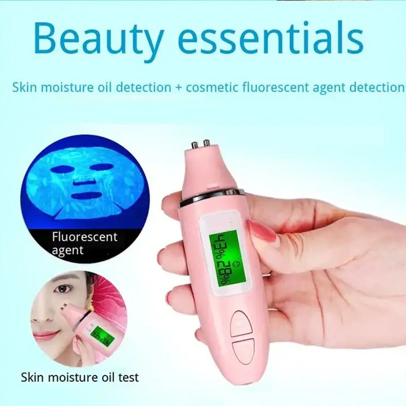 Hot-selling Custom Electric Skin Moisture Tester Household Digital Intelligent Skin Water And Oil Tester Fluorescent Detector