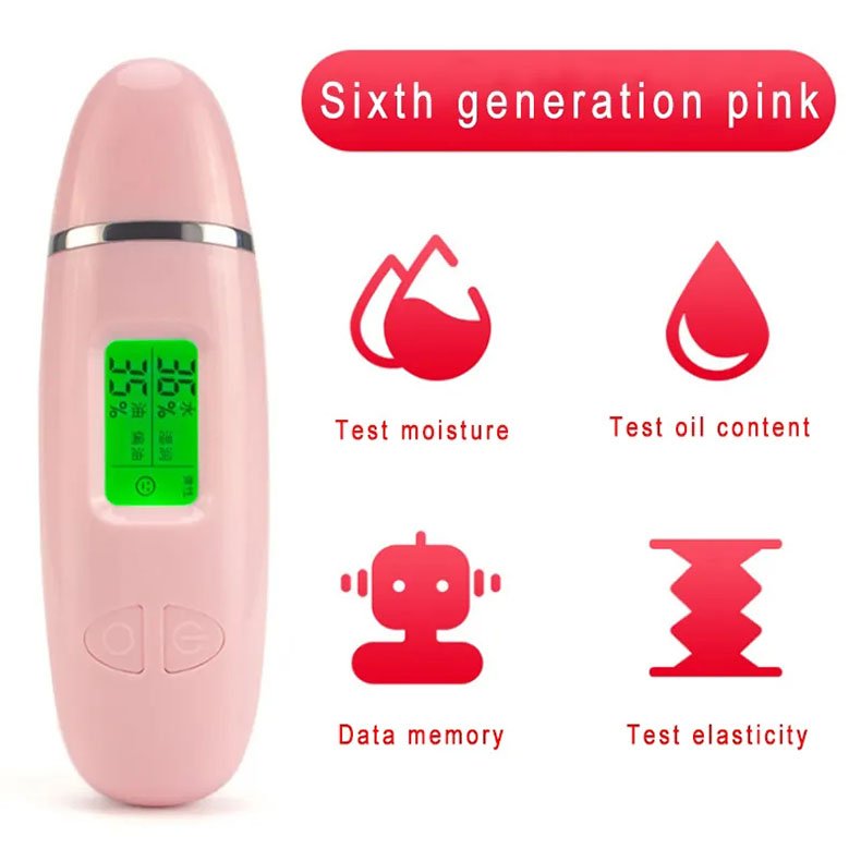 Hot-selling Custom Electric Skin Moisture Tester Household Digital Intelligent Skin Water And Oil Tester Fluorescent Detector