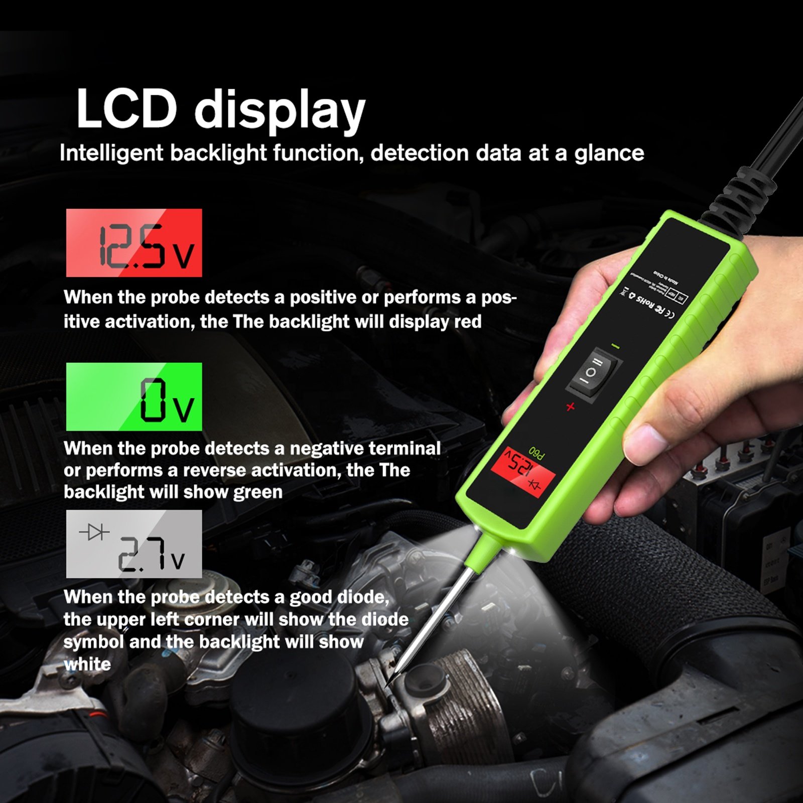 TopDiag P60 6-30V automotive power circuit diagnosis circuit tester Automotive Multi-function Test Pen